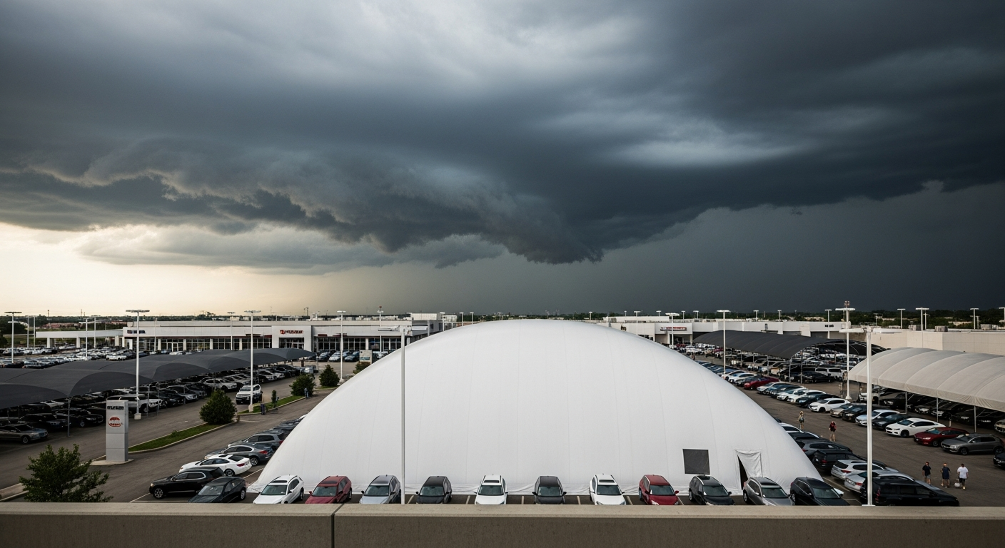 The Inflatable Dome Revolution: Why America's Largest Dealerships Are Abandoning Hail Netting