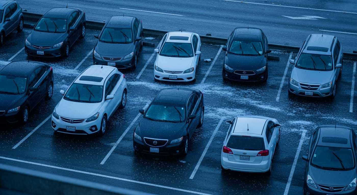 The First Monsoon Hail Hits Albuquerque in Mid-July, and Half the Parked Cars Have California Plates