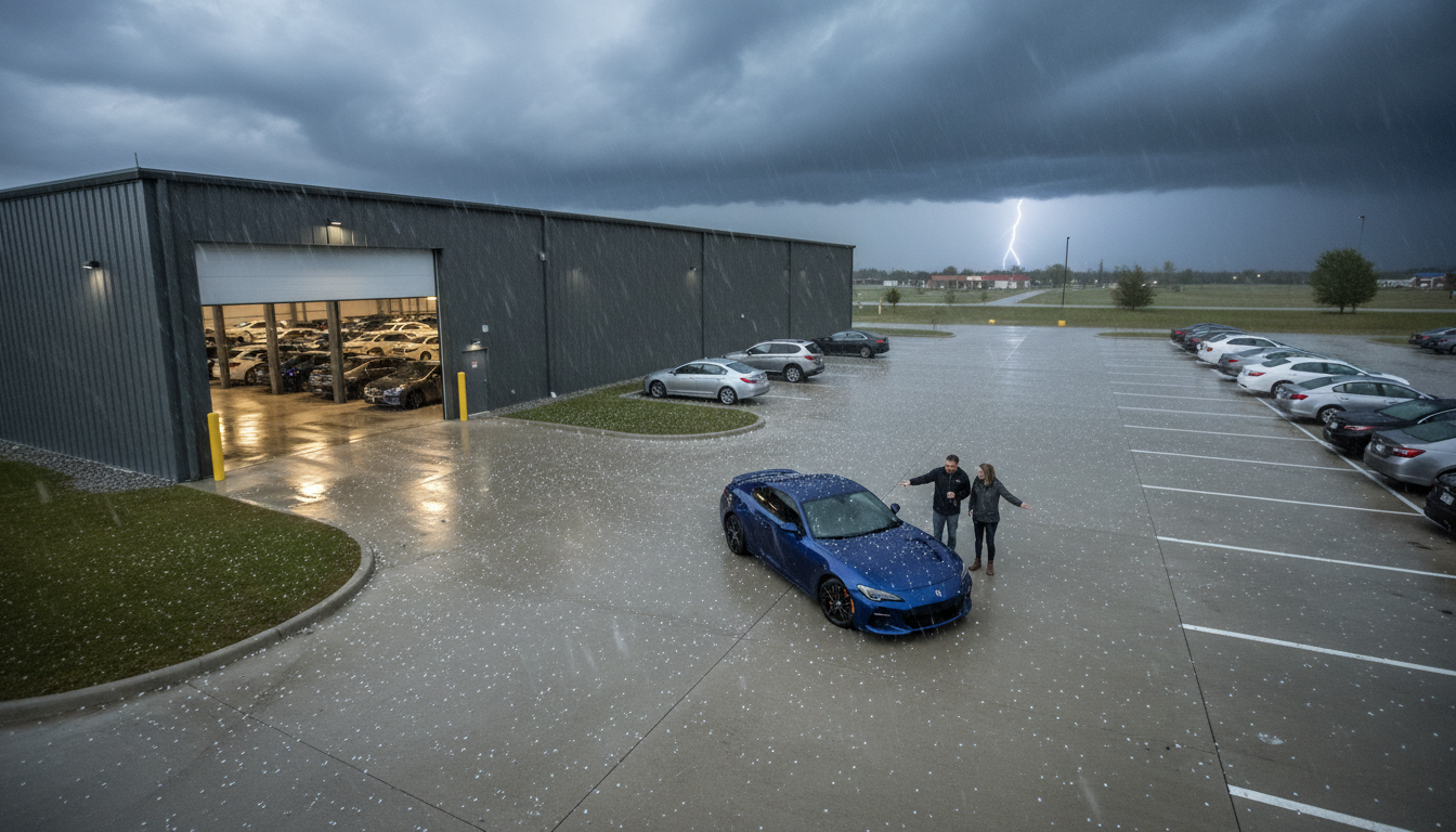 Vehicle Storage Facilities in Hail Country: When Four Months of Rent Beats One Repair Bill