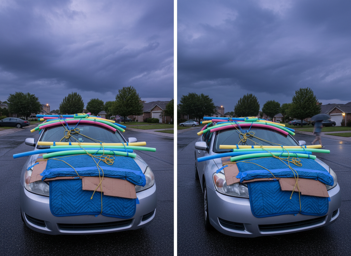 Pool Noodles vs. Hail: Why Viral DIY Car Protection Usually Fails