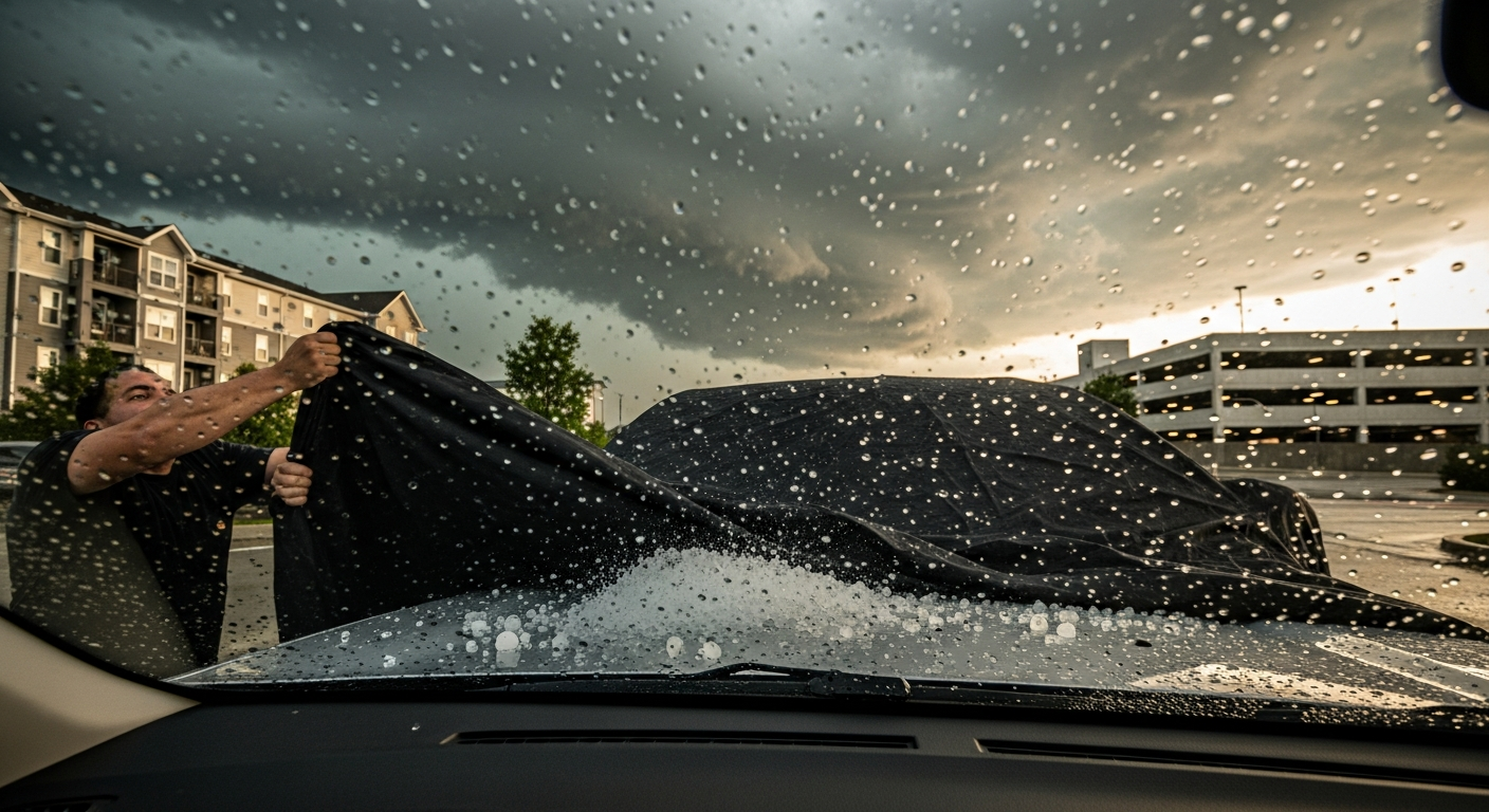 The Garage You Don't Have: Hail Protection When You Rent