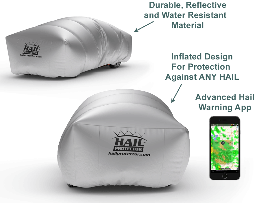 HailSuit®, aufblasbare Auto-Abdeckung, Hagelschutz, 12-V-Pumpe